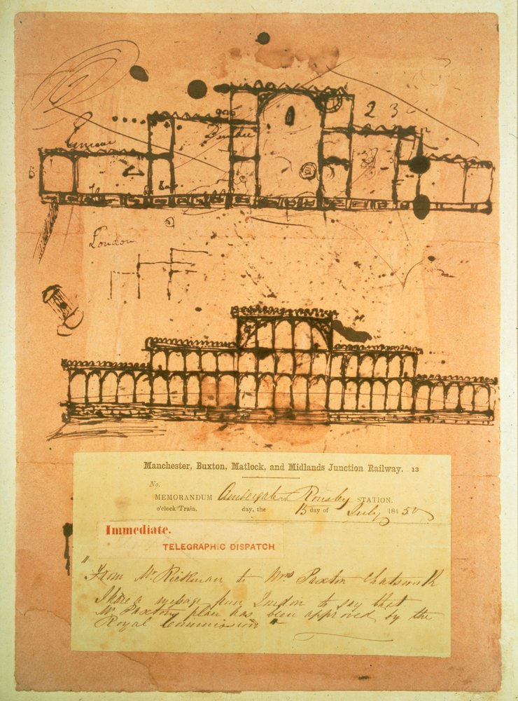 Sketch for the Crystal Palace, built for the Great Exhibition of 1851